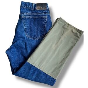 Cabelas Outdoor Gear Jeans Men's 38x30 Blue Denim Khaki‎ Panel Work Hunting